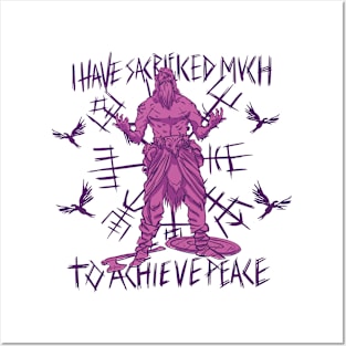 Odin sacrifice to achieve peace Posters and Art